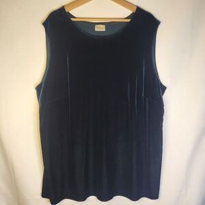 Dark Green Almia Velvet Sleeveless Top